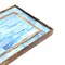 Decorative Tray | Bone Dyed & Wood Blue Tray | 12x7.25x0.75" | Elegant Serving Tray